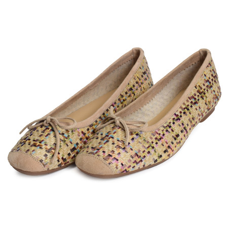 HARMONY RAFIA Multicolore, Ballerines Reqins