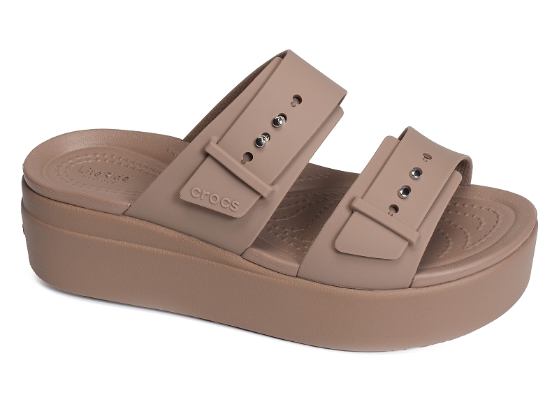 Crocs tongs et claquettes Brooklyn buckle low wedge