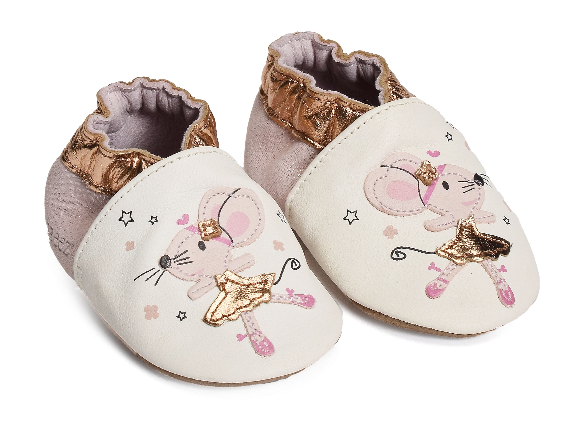 ROBEEZ-pantoufles souples sur semelles plates confortables pour bébé fille-DANCING  MOUSE 890272