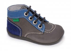 Kickers bonbon Grise Bleu